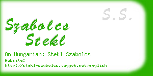 szabolcs stekl business card